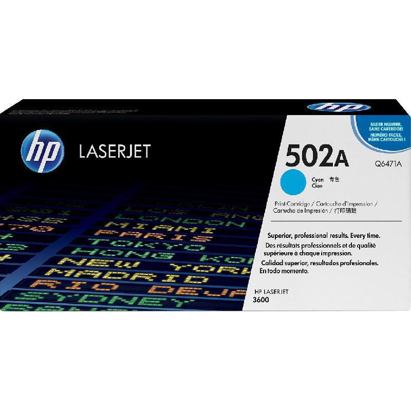 HP 502A Laser Toner, Cyan