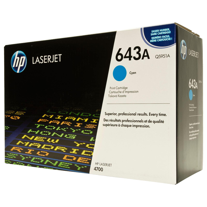 HP 643A Laser Toner, Cyan