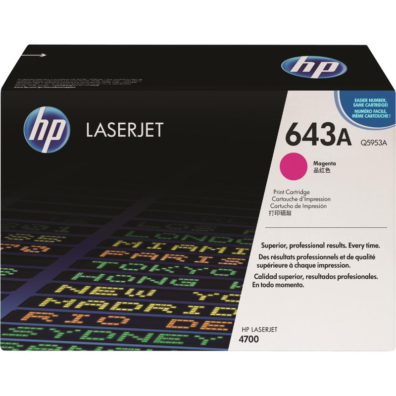 HP 643A Laser Toner, Magenta