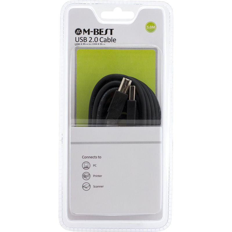 M-BEST USB 2.0 to USB (Female) Standard Cable, 5.00 m ( 5.47 yd ), Black