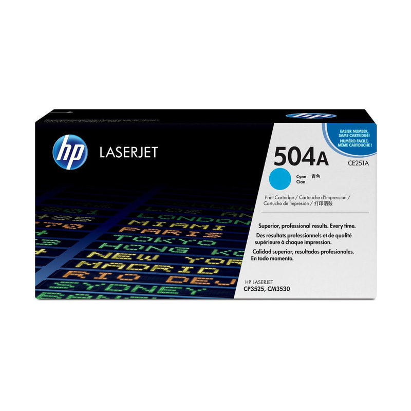 HP 504A Laser Toner, Cyan