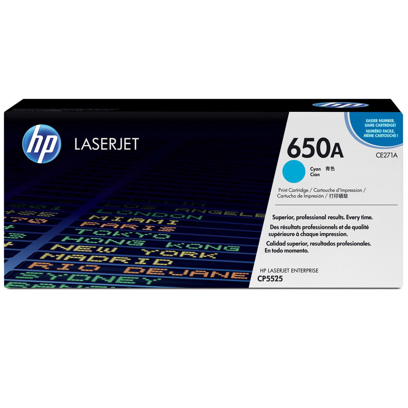HP 650A Laser Toner, Cyan