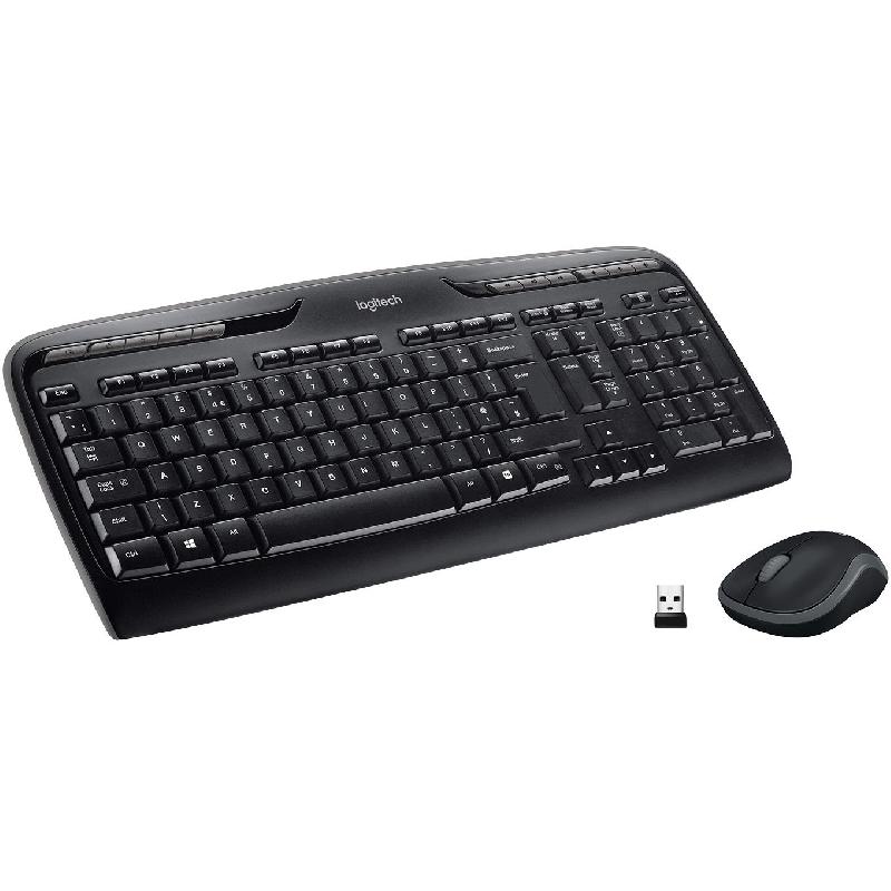 Logitech MK330 Wireless Combo Desktop (Keyboard and Mouse), Wireless (2.4 GHz RF), for Laptop/Desktop Computer/Gaming Desktop Computer/CPU Windows OS, Black