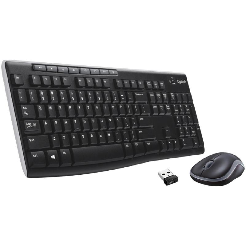 Logitech MK270 Wireless Combo Desktop (Keyboard and Mouse), Wireless (2.4 GHz RF), for Laptop/PC Desktop Computer/CPU, Black