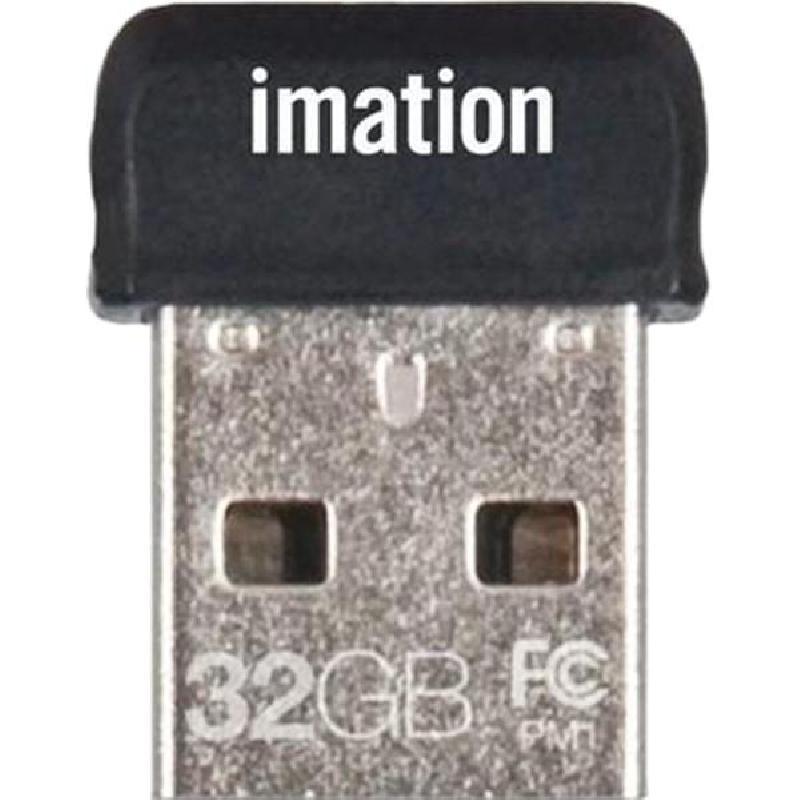 Imation Micro Atom USB Flash Drive, 32 GB, Black