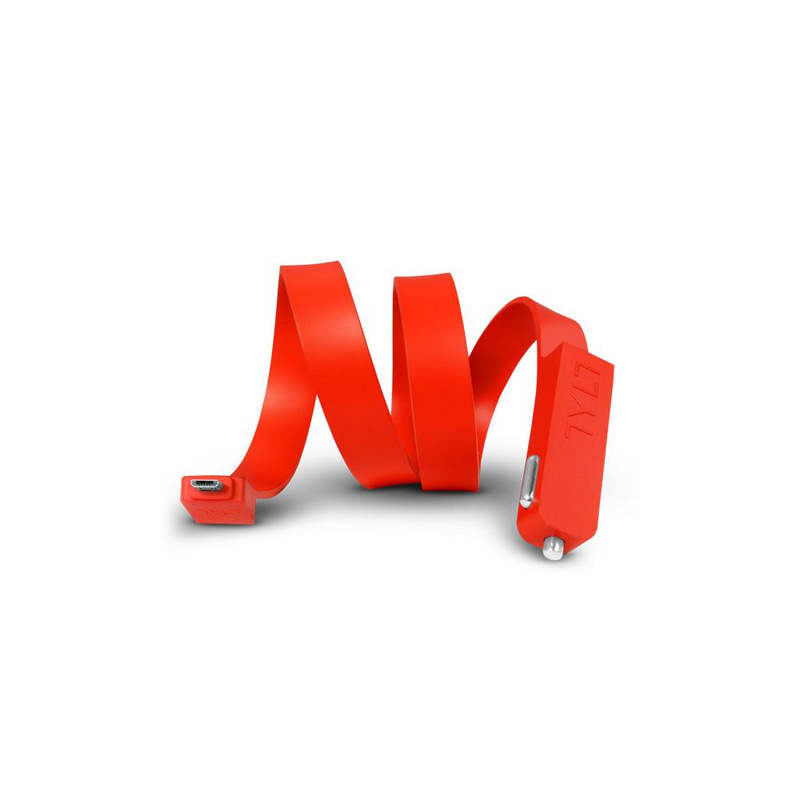 TYLT Band Car Charger, Single USB, Red