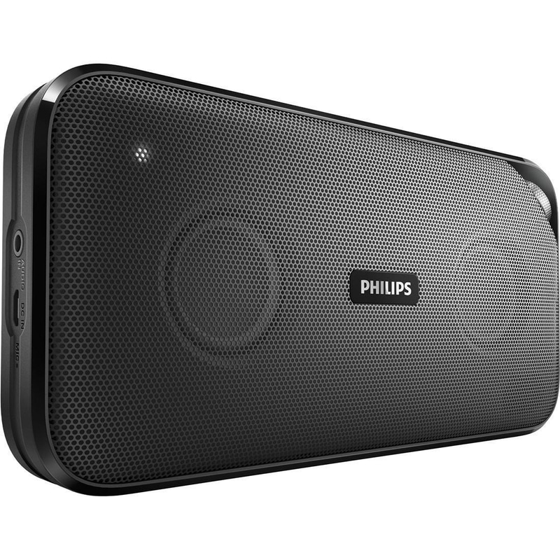 Philips BT3500B Portable Speaker, Bluetooth/NFC, up to 5 Hours, Black