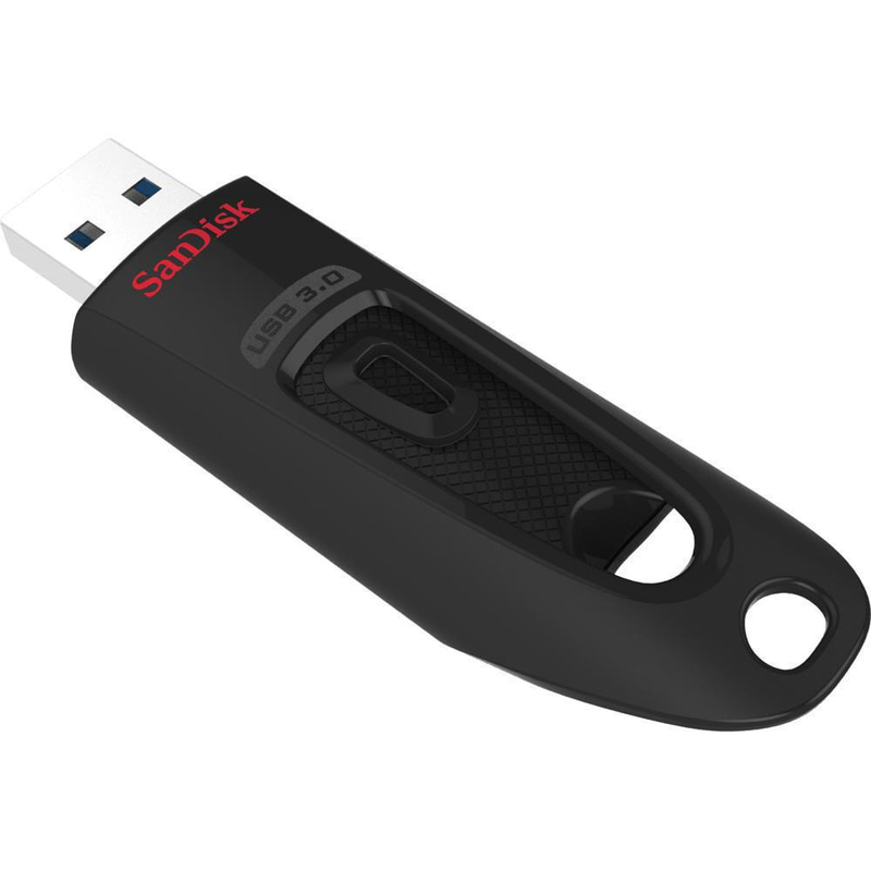 SanDisk Ultra USB 3.0 Flash Drive, 128 GB, Black