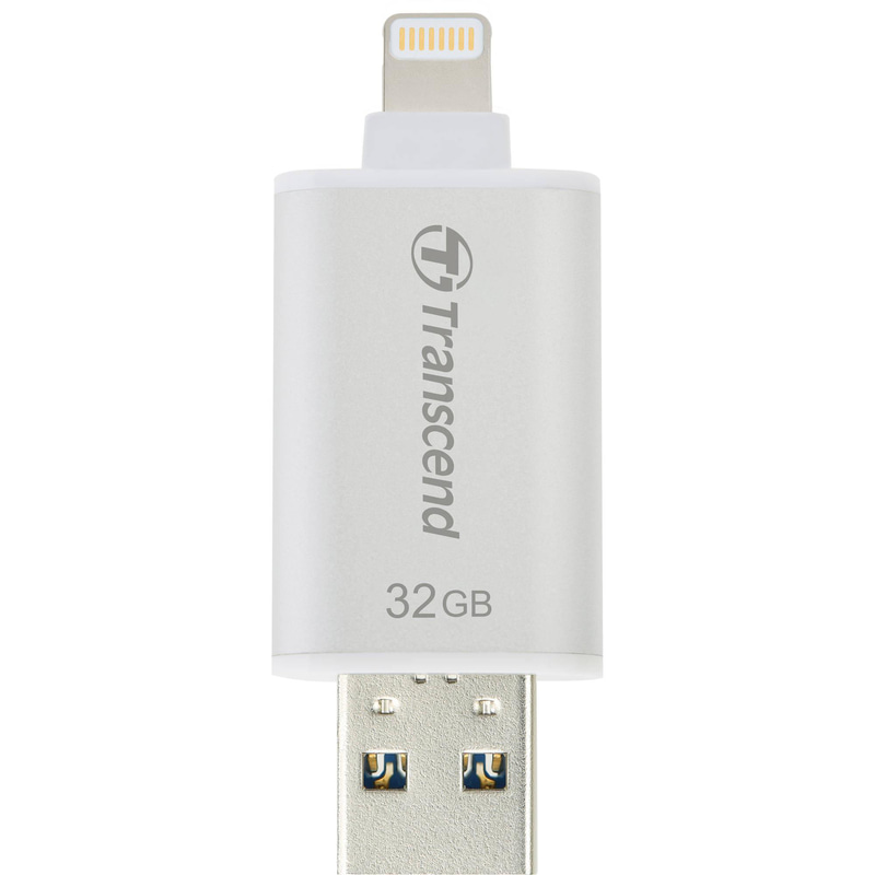 Transcend JetDrive Go 300 OTG Drive (Lightning/USB), 32 GB, Silver