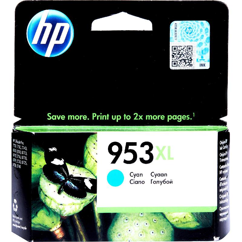 HP 953XL Inkjet Cartridge, Cyan
