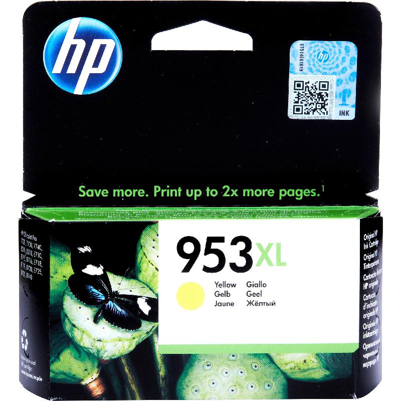 HP 953XL Inkjet Cartridge, Yellow
