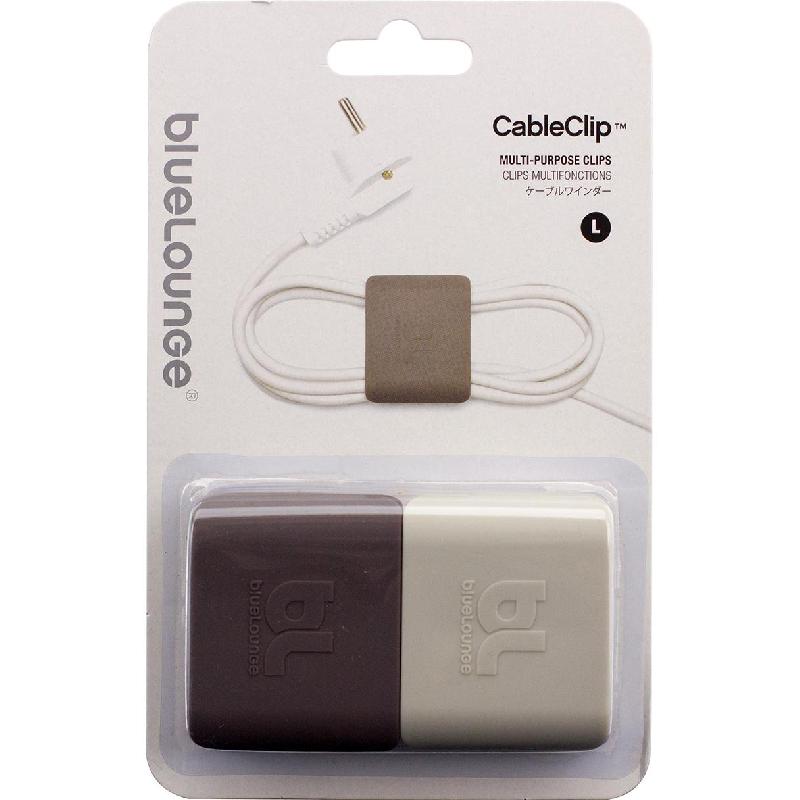 blueLounge CableClip Cable Management Solution, for Medium to Large Cables with Large Connectors, Assorted Bright Color