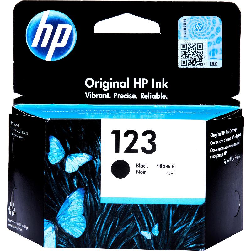 HP 123 Inkjet Cartridge, Black