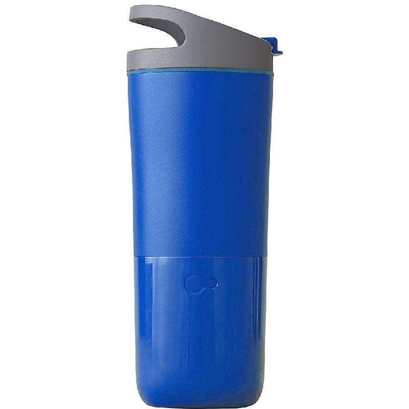 Ozmo Active Smart Coffee & Water Cup Smartphone Hydration Tracker, for Most Smartphones with Android OS/iOS, Blue