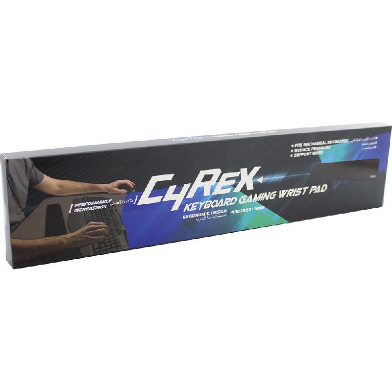 E-Century CyREX Keyboard Wrist Rest, for Keyboard/Gaming Keyboard/Desktop/Gaming Desktop up to 15.6", Black