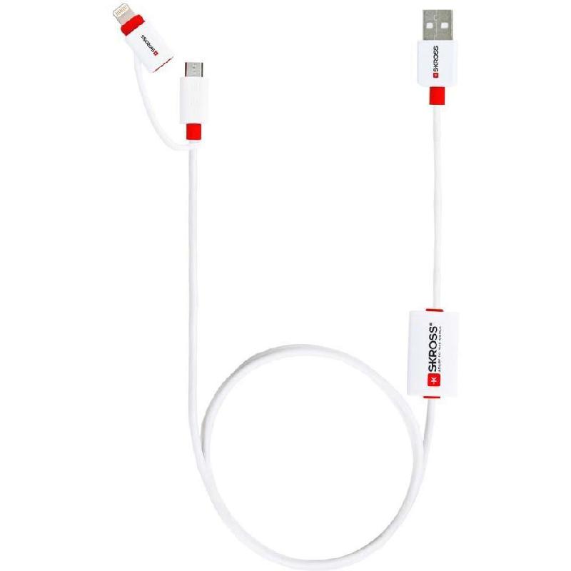 Skross Buzz Lightning to USB 2.0 Sync & Charge Cable, 1.00 m ( 3.28 ft ), White