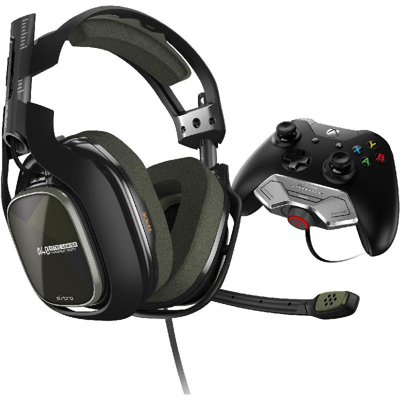 Astro A40 TR + MixAmp M80 Gaming Headset, Wired, 3.5 mm Connector/USB, Unidirectional Microphone, Military Green