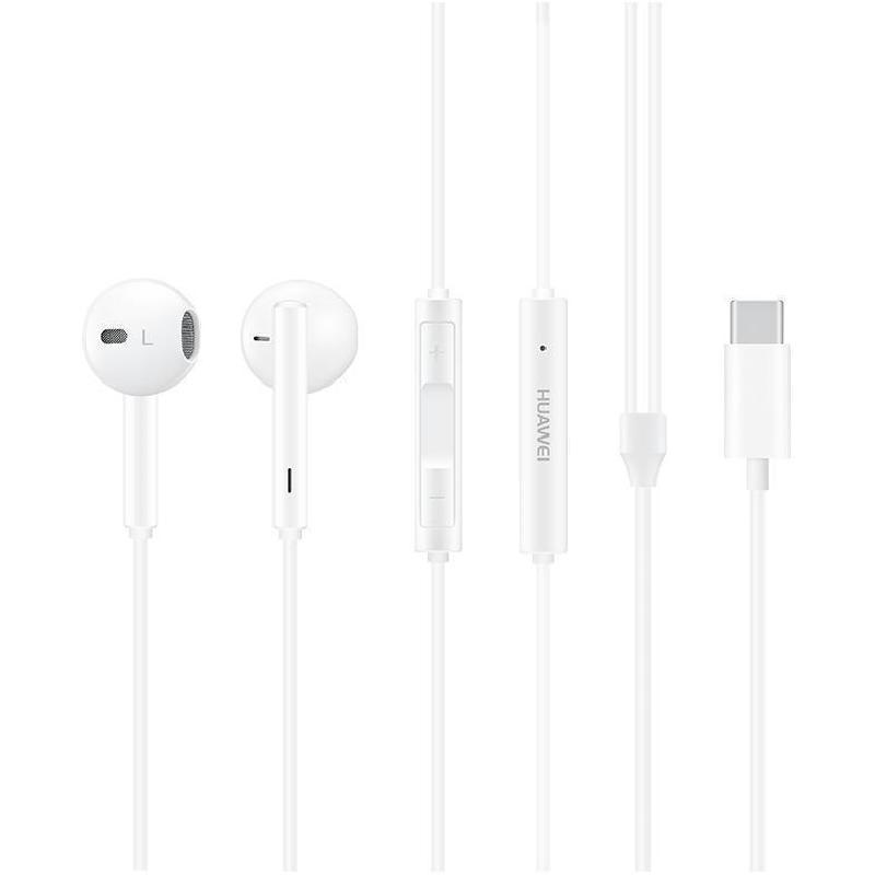 Huawei CM33 In-Ear Earphones, Wired, USB-C, In-line Microphone, White
