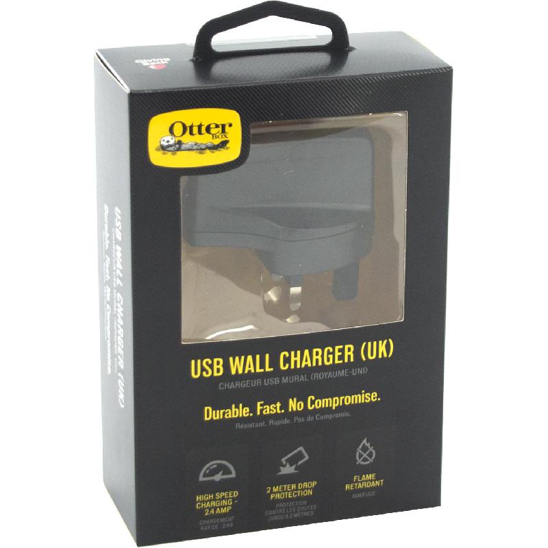 OtterBox Wall Charger, Fast Battery Charging, Single USB, Black