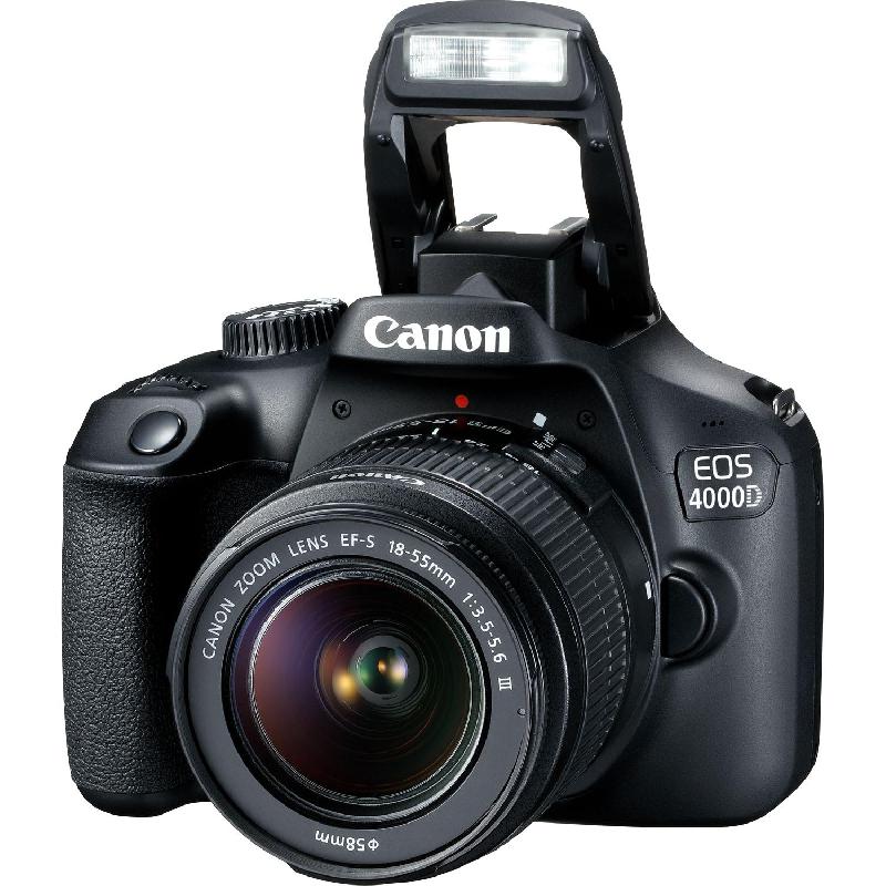 Canon EOS 4000D (NIS) DSLR Camera, 18 MP, CMOS, Full HD 1920 X 1080p/30fps, with 18 - 55 mm NIS Lens