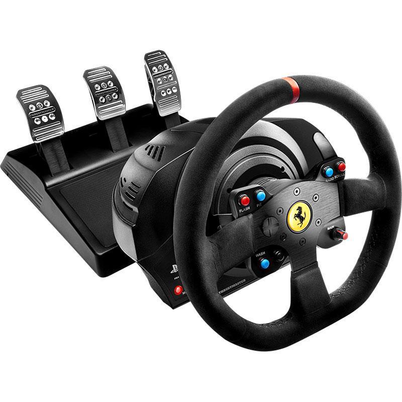 Thrustmaster T300 GTE Ferrari: Alcantara, Next-gen Force Feedback Racing Wheel, Wired, for Gaming Laptop/Gaming Desktop Computer/Gaming CPU/PlayStation 4 & 5, Black