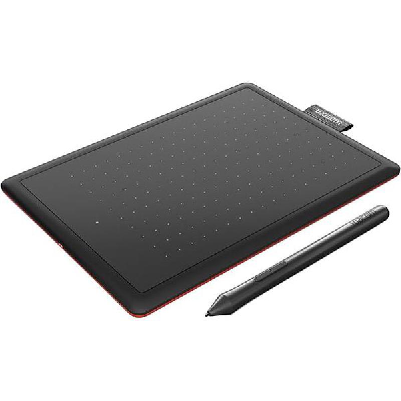 Wacom One (CTL-472-N) Creative Graphic Tablet, Wired, Mac OS/Windows, Red/Black — 2