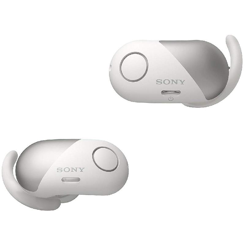 Sony WF-SP700N Wireless Noise Cancelling Earbuds, Bluetooth/NFC, Built-in Microphone, White