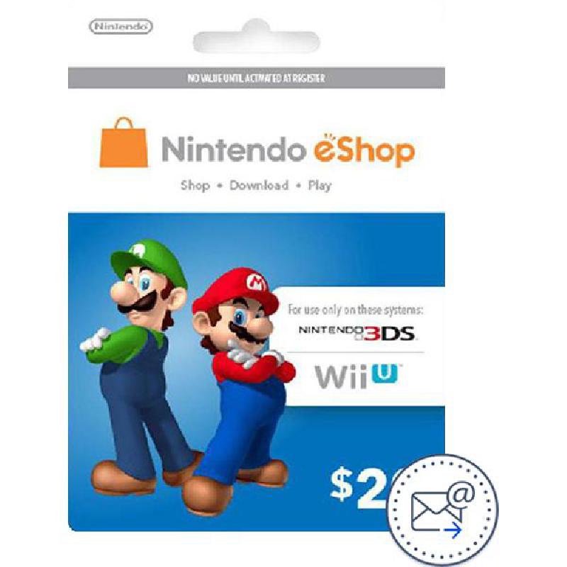 Nintendo 20$ eShop Payment and Recharge Card (Delivery by eMail), Digital Code (USA)