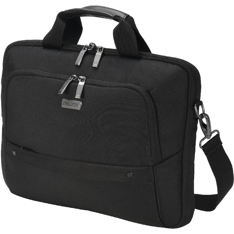 Dicota Eco Slim SELECT Laptop Messenger Bag, for 14.1"/13.9" (Device), Black