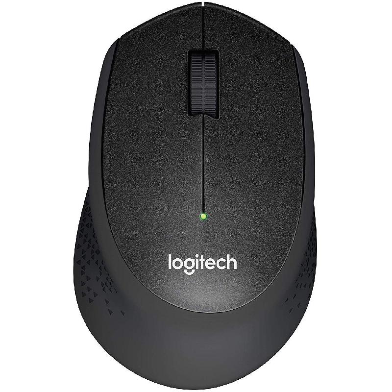 Logitech M330 Silent Plus Mouse, Wireless (2.4 GHz RF), Optical, 1000 dpi, Black