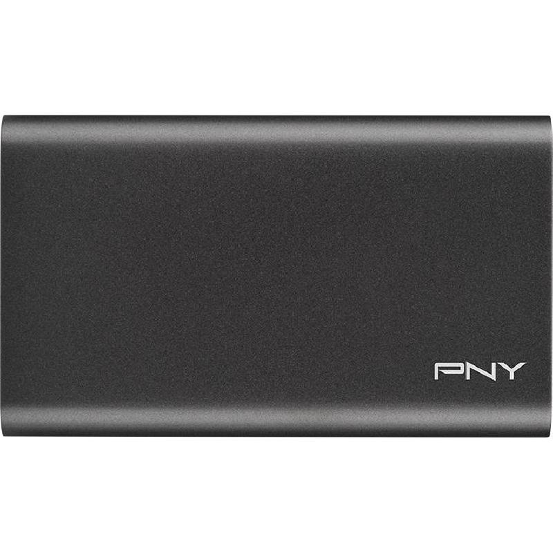 PNY TECHNOLOGIES Elite Portable SSD - Solid State Drive, 960 GB, Black/Gray