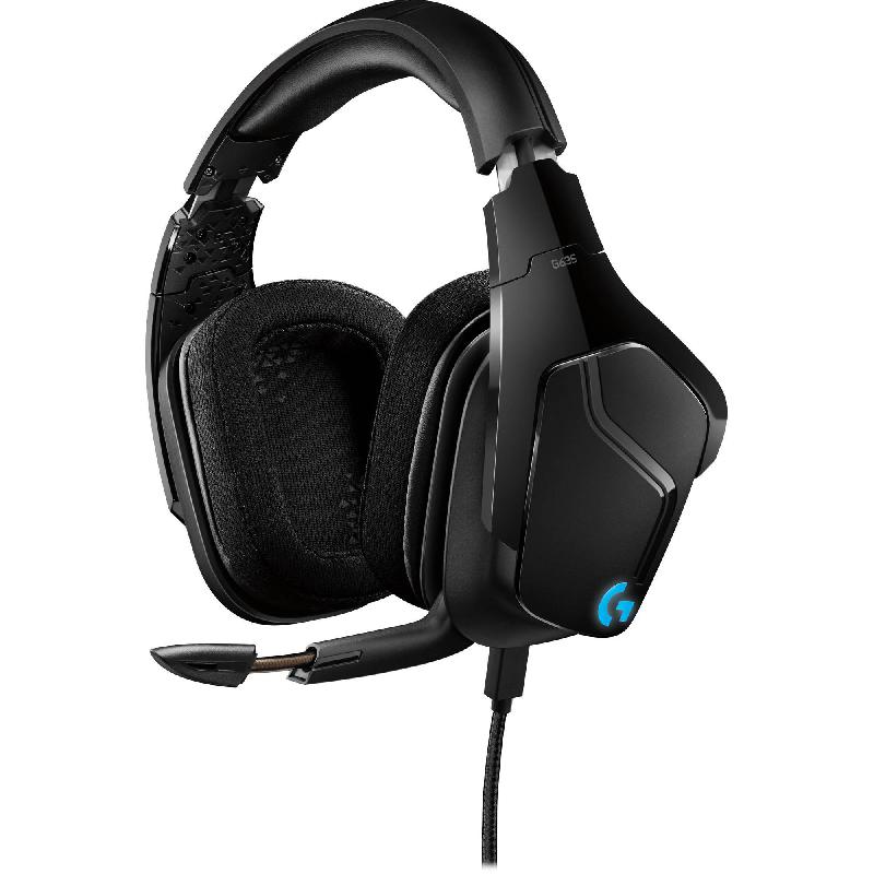 Logitech G635 Lightsync 7.1 Surround Gaming Headset, Noise Cancelling Microphone, Wired, USB, Cardioid - Unidirectional Microphone, Black
