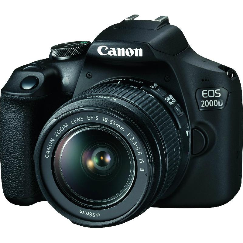 Canon EOS 2000D (NIS) DSLR Camera, 24.1 MP, CMOS, Full HD 1920 X 1080p/24fps, with 18 - 55 mm NIS Lens