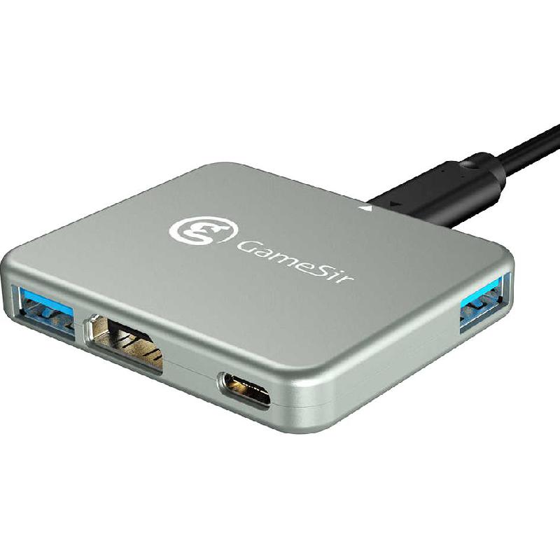 GameSir GTV130 Plug-Play, 5-Port Hub (3X USB3.0/USB-C/HDMI) Controller Accessory, for Nintendo Switch, Silver