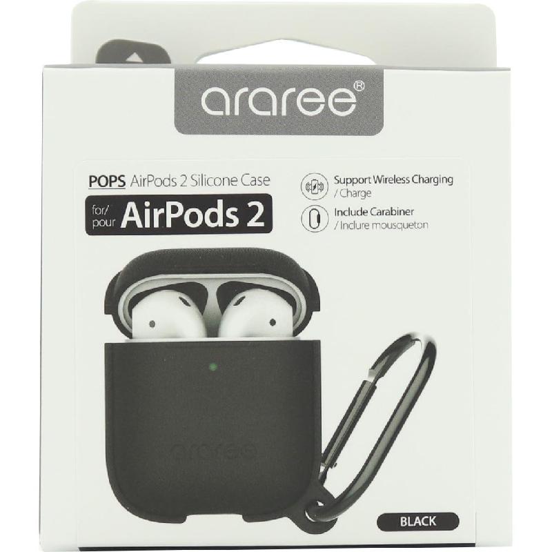 Araree POPS Earbuds Case, for Apple AirPods, Black
