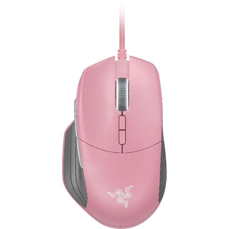 Razer Basilisk Quartz Gaming Mouse, Optical 5G Advanced Optical Sensor, Wired, Quartz Pink