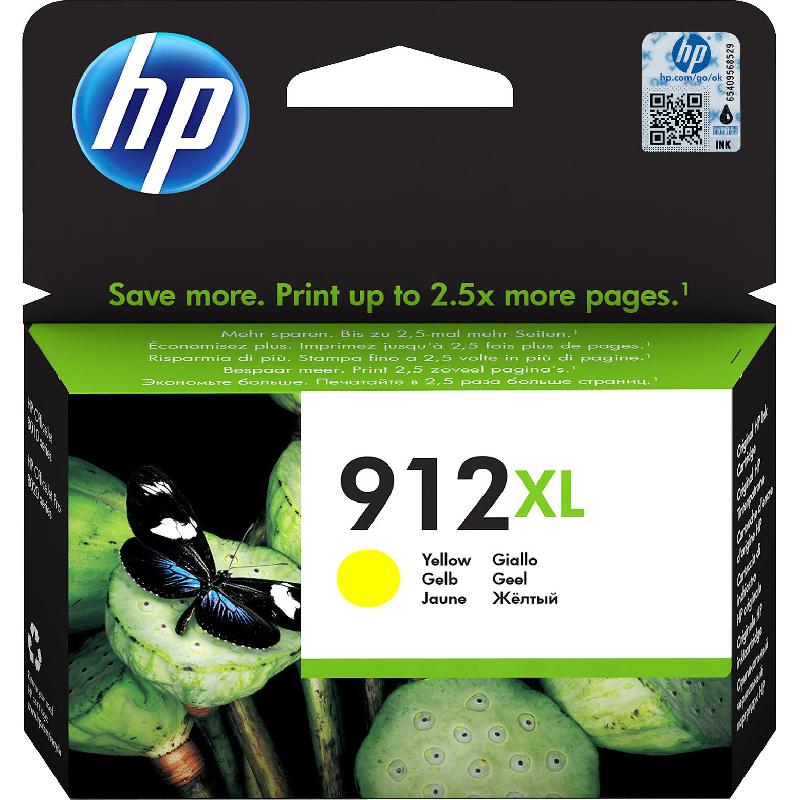 HP 912XL Inkjet Cartridge, Yellow
