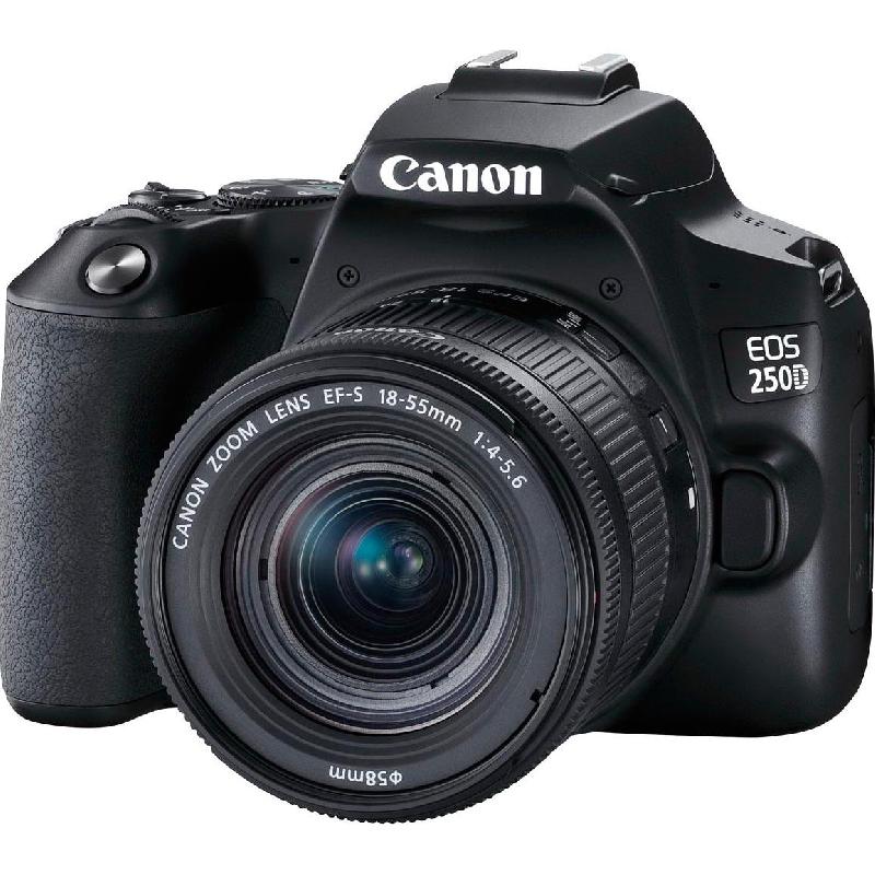 Canon EOS 250D DSLR Camera, 24.1 MP, CMOS, 4K UHD 3840 X 2160, with 18 - 55 mm NIS Lens