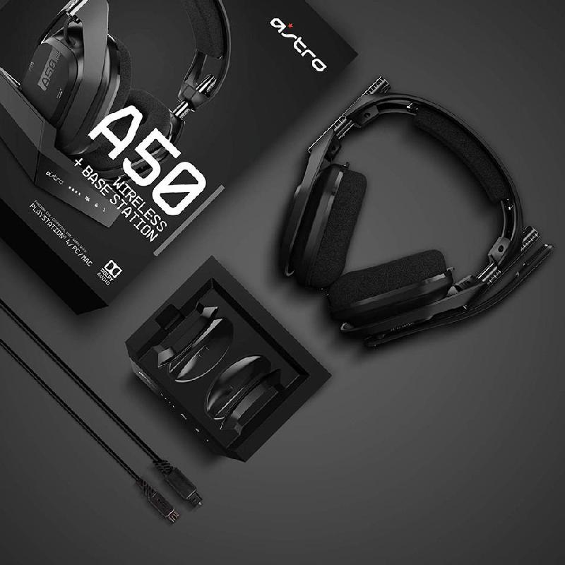Astro A50 + Gen 4 Gaming Headset, Wireless/Wired (Optional), 3.5 mm Connector/USB (Charging), Unidirectional Microphone, Black — 2