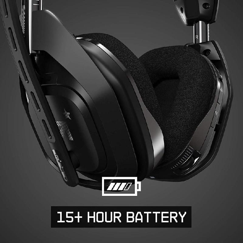 Astro A50 + Gen 4 Gaming Headset, Wireless/Wired (Optional), 3.5 mm Connector/USB (Charging), Unidirectional Microphone, Black — 3