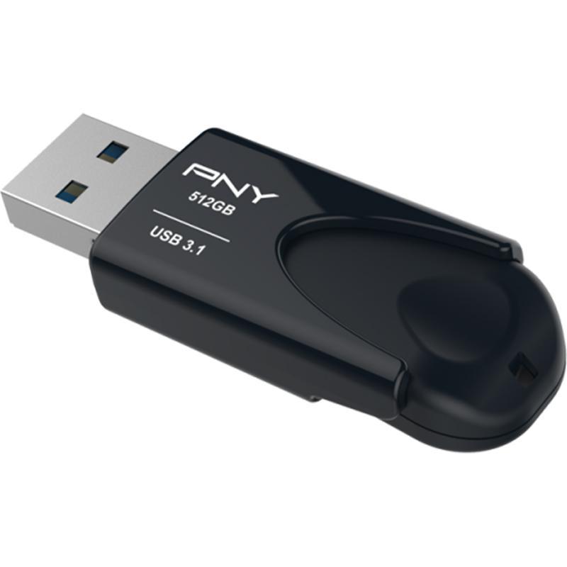 PNY TECHNOLOGIES Attache 4 USB 3.1 Flash Drive, 512 GB, Black