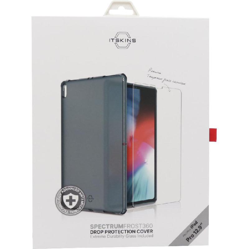 ITskins Spectrum Frost 360 Tablet Case with Screen Protector, for iPad Pro 12.9 - 2018, Black