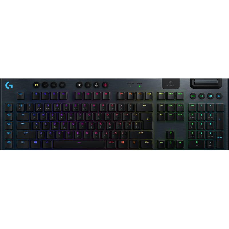 Logitech G915 LIGHTSPEED RGB Mechanical Gaming Keyboard, Bluetooth/Wireless (2.4 GHz RF), for Devices with Windows/macOS, Black