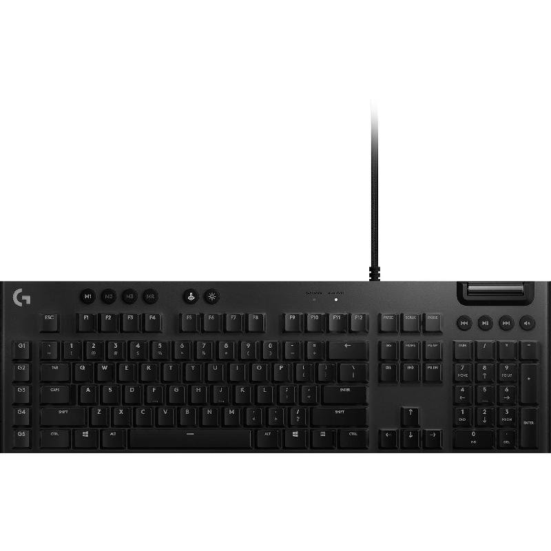 Logitech G815 Lightsync RGB Mechanical Gaming Keyboard, Wired, for Devices with Windows/macOS, Black