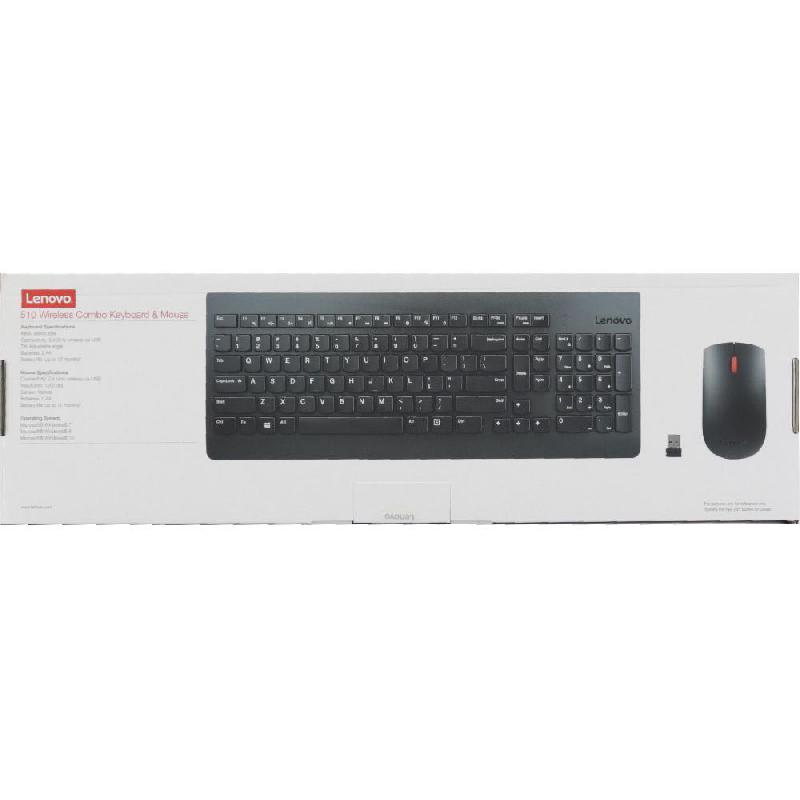 Lenovo 510 Arabic 253 Wireless Combo Desktop (Keyboard and Mouse), Wireless (2.4 GHz RF), for Laptop/Desktop Computer/Gaming Desktop Computer/CPU Windows OS, Black — 3