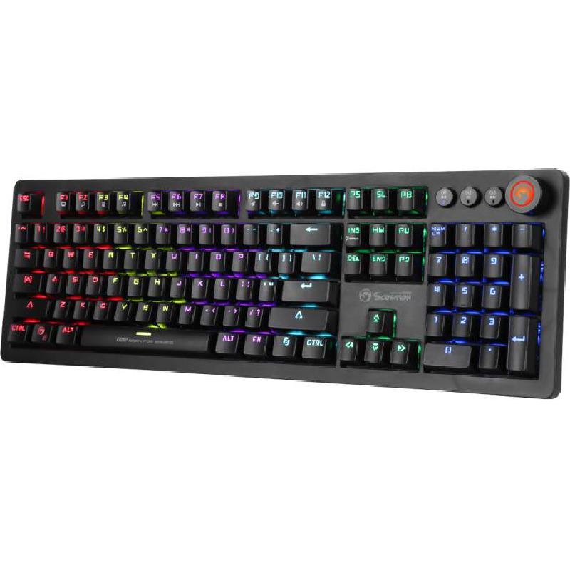 MARVO Scorpion KG917 Mechanical Gaming Keyboard, Wired, for Laptop/Desktop Computer/Gaming Desktop Computer/CPU Windows 7/8/10, Black