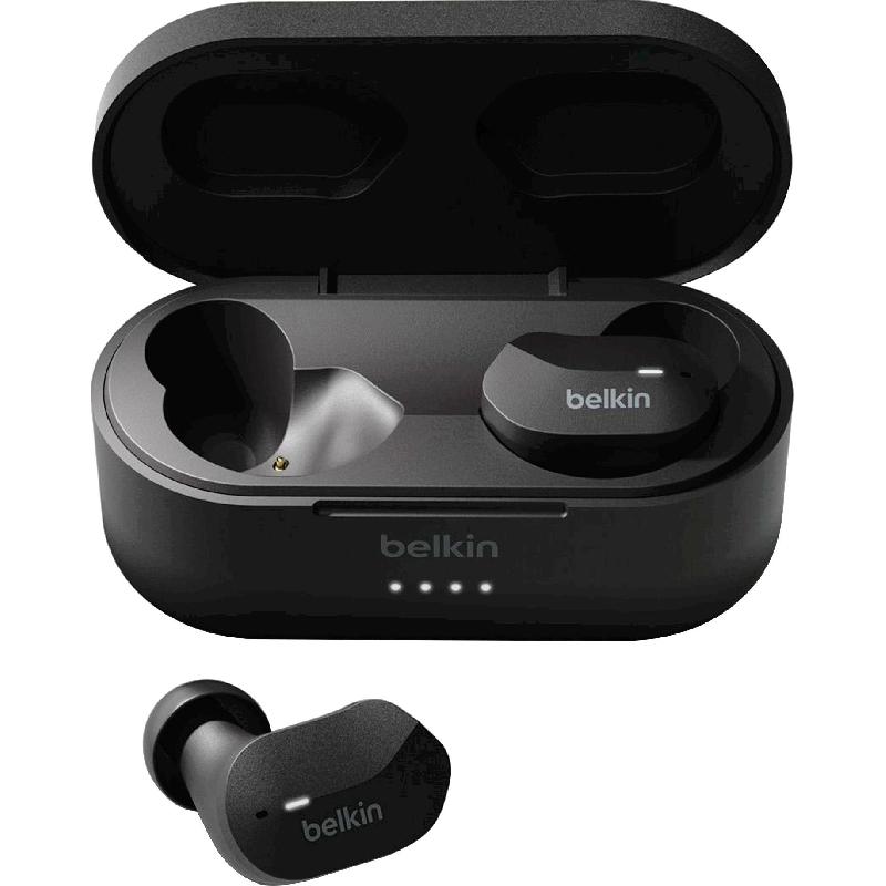Belkin SAP115 True Wireless Earbuds, Bluetooth, Built-in Microphone, Black