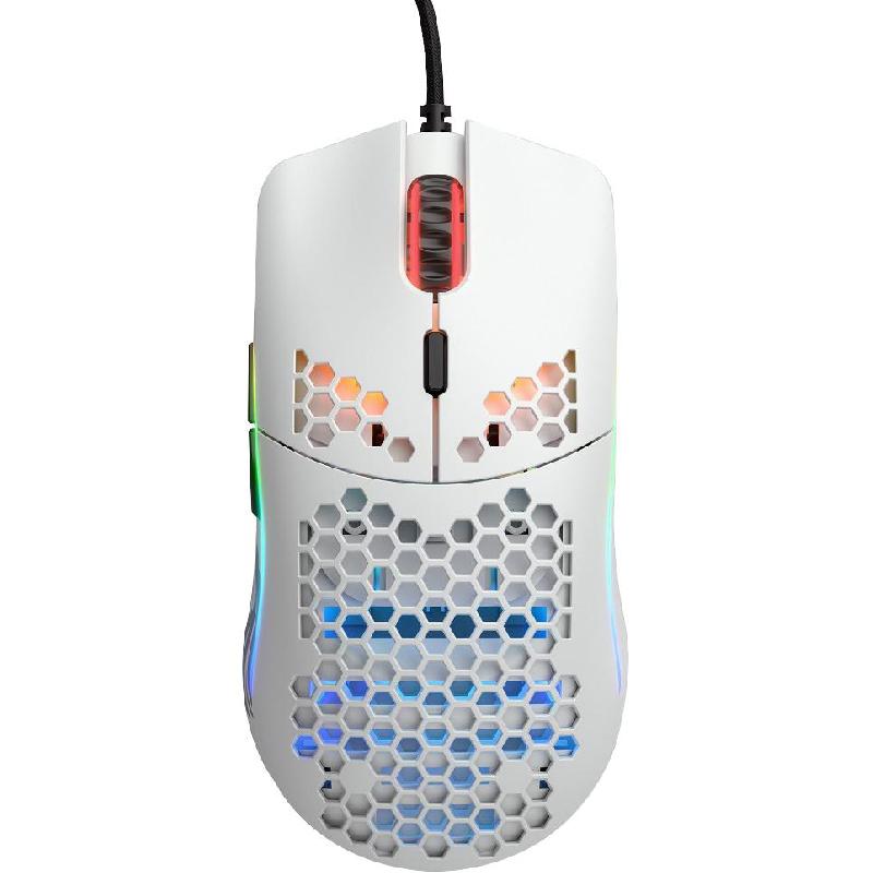 Glorious Model O- Gaming Mouse, Wired, Optical, PixArt PMW 3360 12000 dpi, White