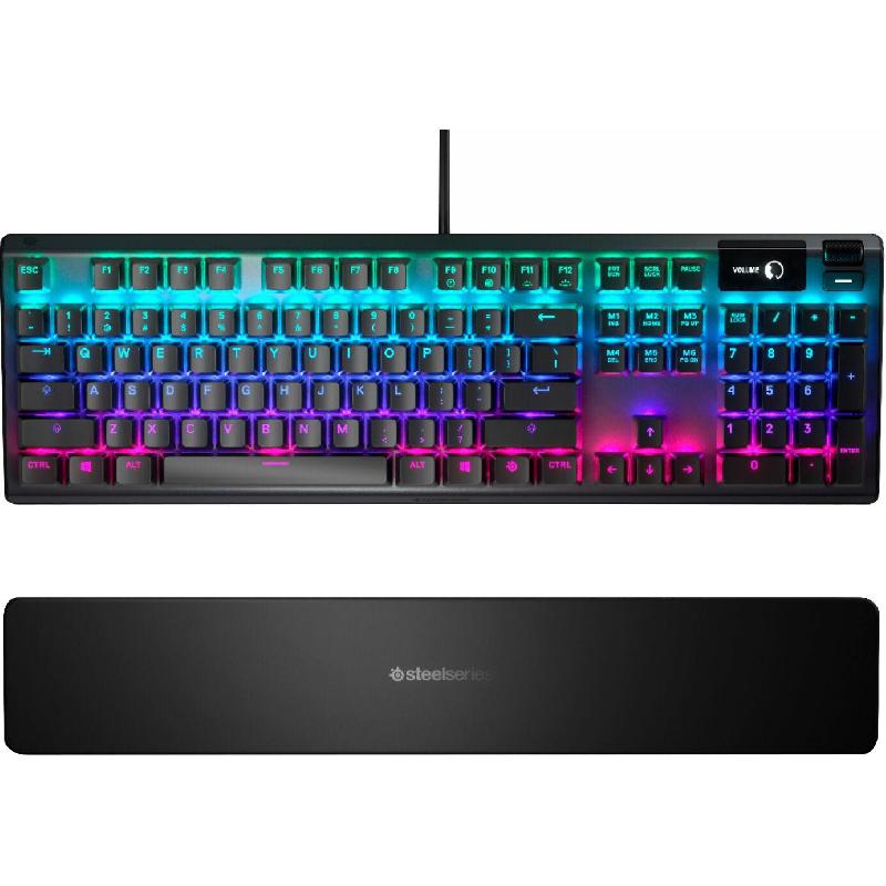 SteelSeries Apex 5 Mechanical RGB Gaming Keyboard, Wired, for PC/macOS/Xbox One/Xbox Series X/Xbox Series S/PlayStation 4/PlayStation 5, Black