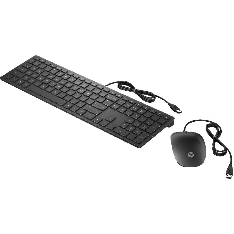 HP Pavilion 400 Desktop (Keyboard and Mouse), Wired, for Laptop/PC Desktop Computer/CPU, Black